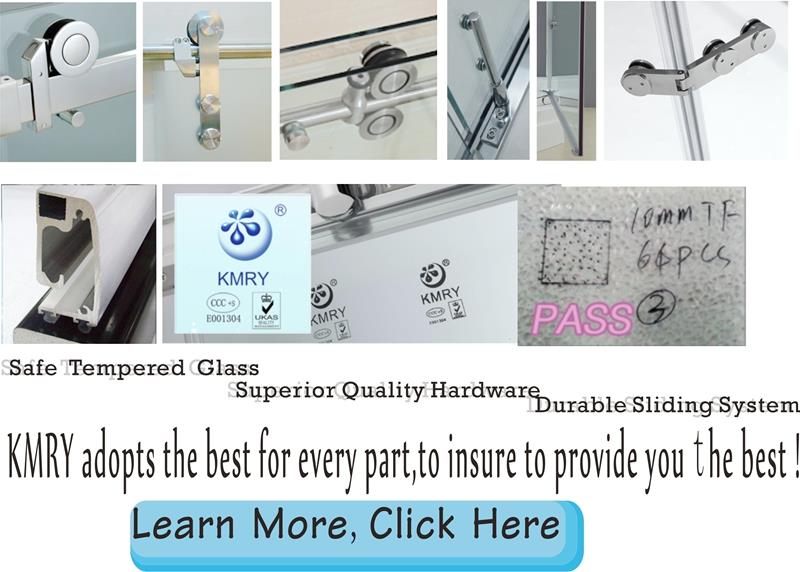 frameless shower door width