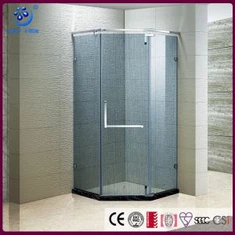 Bezrámový diamantový rohový rohový sklon sprchovací kút s hardvérom z nehrdzavejúcej ocele, na mieru vstavaný (KK3527)