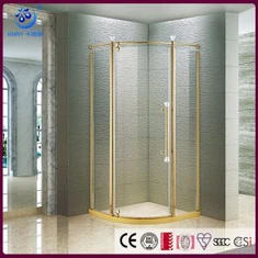 Krivovaná prechádzka bez rámov v sprche otočného kúpeľa, 36 x 36, mosadzná povrchová úprava (KK3409)