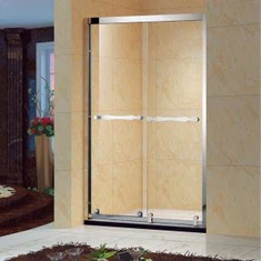 Zarámované dvojité posuvné sklenené sprchové dvere