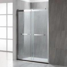 Bezrámový obtok s dvojitým posuvným sprchovým dverám